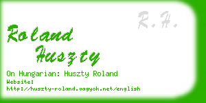 roland huszty business card